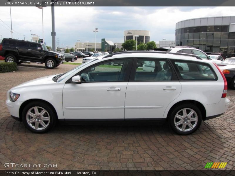 Ice White / Dark Beige/Quartz 2007 Volvo V50 2.4i