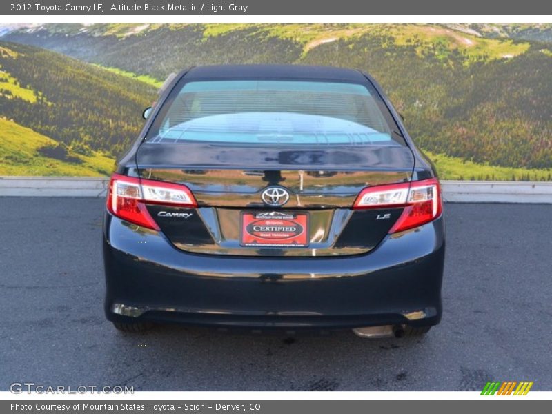 Attitude Black Metallic / Light Gray 2012 Toyota Camry LE