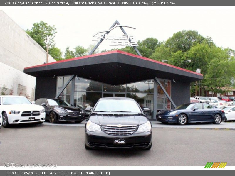 Brilliant Black Crystal Pearl / Dark Slate Gray/Light Slate Gray 2008 Chrysler Sebring LX Convertible