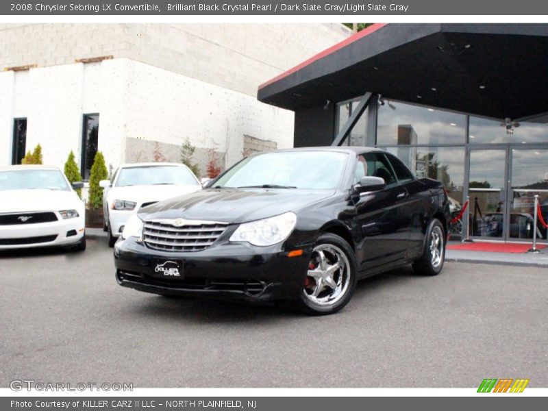 Brilliant Black Crystal Pearl / Dark Slate Gray/Light Slate Gray 2008 Chrysler Sebring LX Convertible