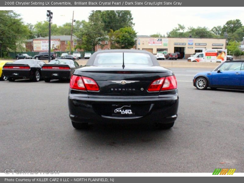 Brilliant Black Crystal Pearl / Dark Slate Gray/Light Slate Gray 2008 Chrysler Sebring LX Convertible
