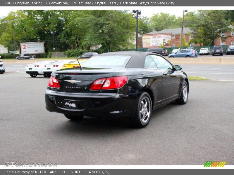 Brilliant Black Crystal Pearl / Dark Slate Gray/Light Slate Gray 2008 Chrysler Sebring LX Convertible