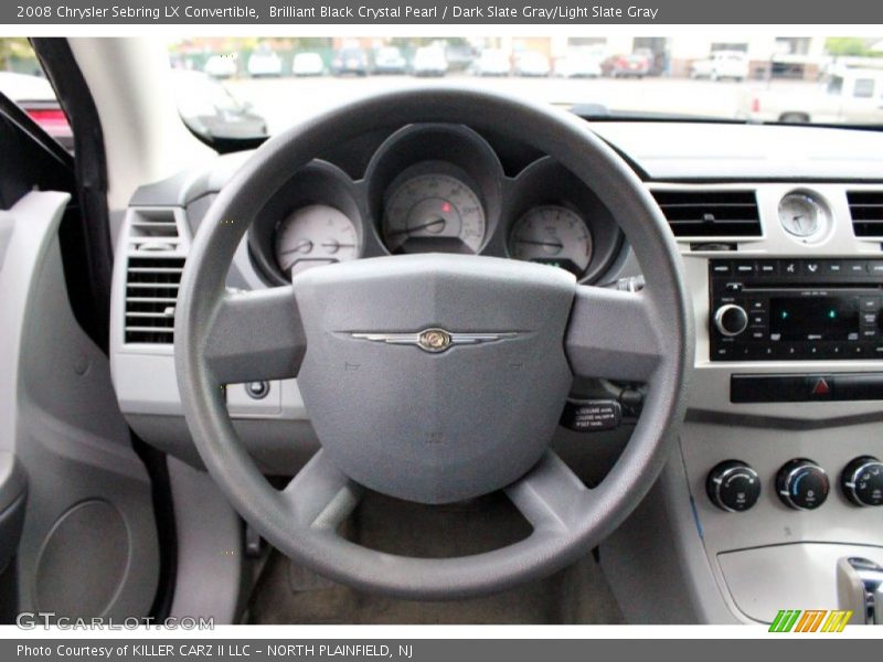 Brilliant Black Crystal Pearl / Dark Slate Gray/Light Slate Gray 2008 Chrysler Sebring LX Convertible