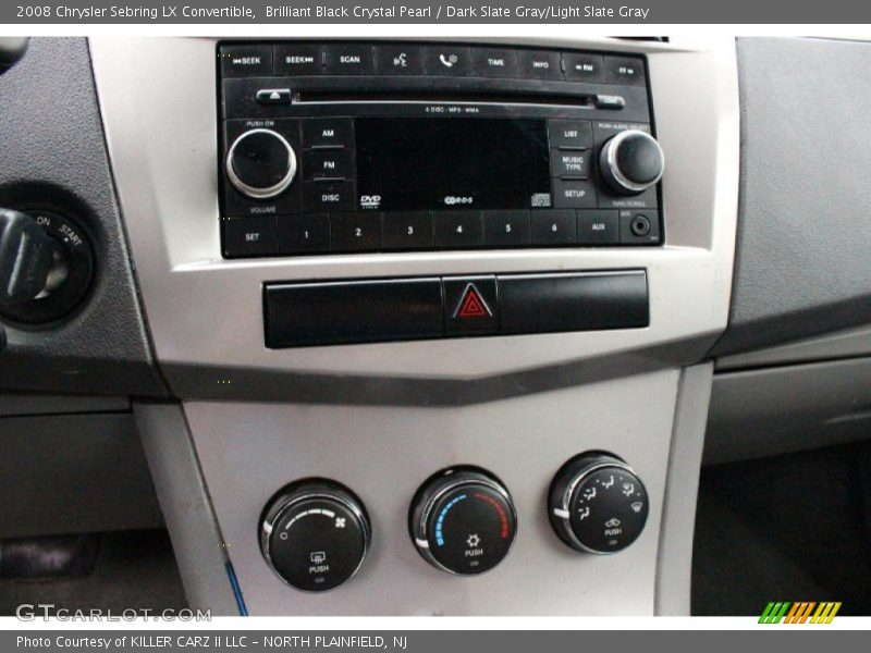 Brilliant Black Crystal Pearl / Dark Slate Gray/Light Slate Gray 2008 Chrysler Sebring LX Convertible