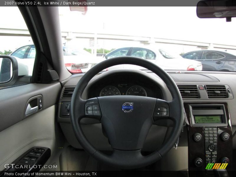 Ice White / Dark Beige/Quartz 2007 Volvo V50 2.4i