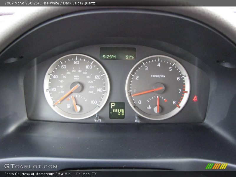 Ice White / Dark Beige/Quartz 2007 Volvo V50 2.4i