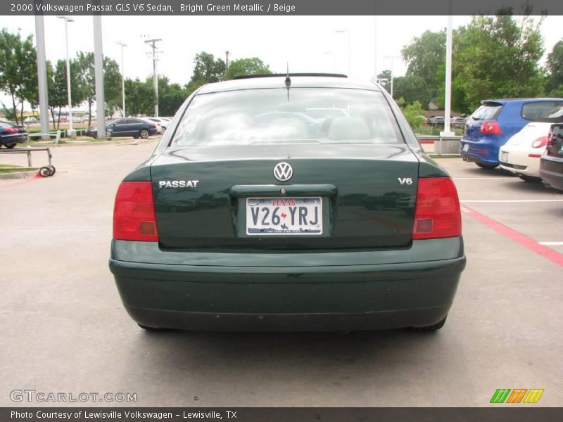 Bright Green Metallic / Beige 2000 Volkswagen Passat GLS V6 Sedan