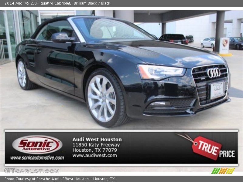 Brilliant Black / Black 2014 Audi A5 2.0T quattro Cabriolet