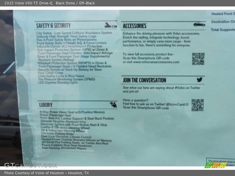 Black Stone / Off-Black 2015 Volvo V60 T5 Drive-E