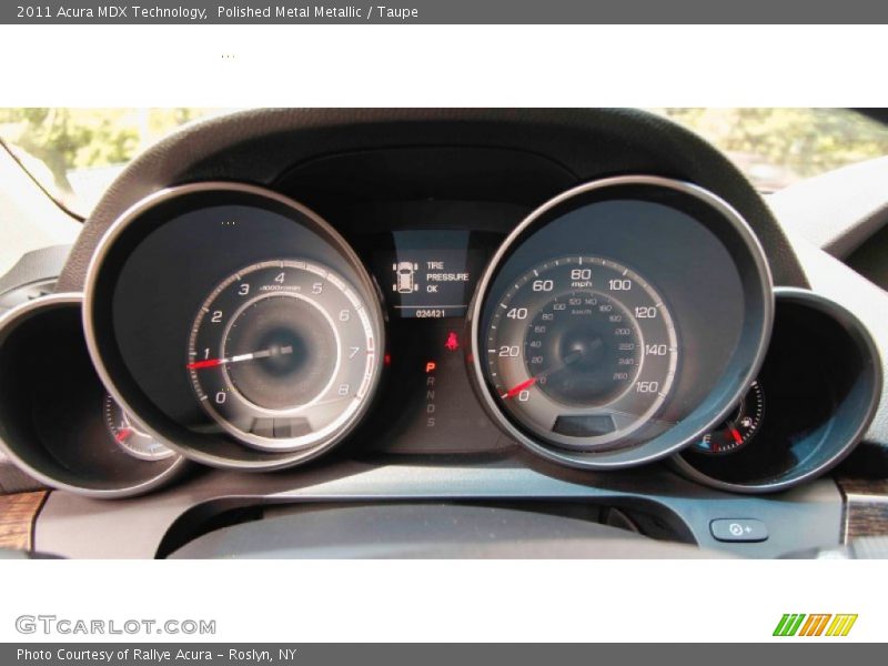 Polished Metal Metallic / Taupe 2011 Acura MDX Technology
