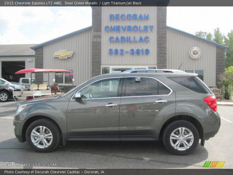 Steel Green Metallic / Light Titanium/Jet Black 2013 Chevrolet Equinox LTZ AWD