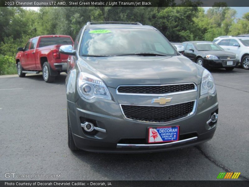 Steel Green Metallic / Light Titanium/Jet Black 2013 Chevrolet Equinox LTZ AWD