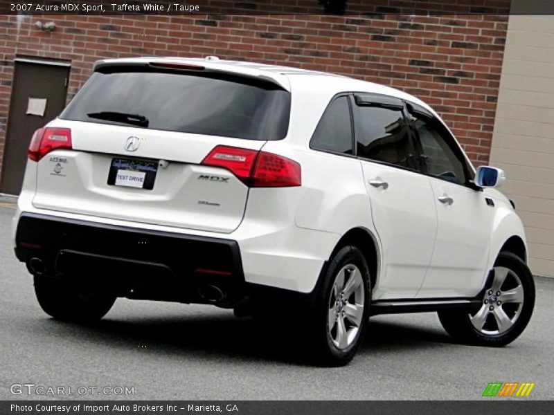 Taffeta White / Taupe 2007 Acura MDX Sport