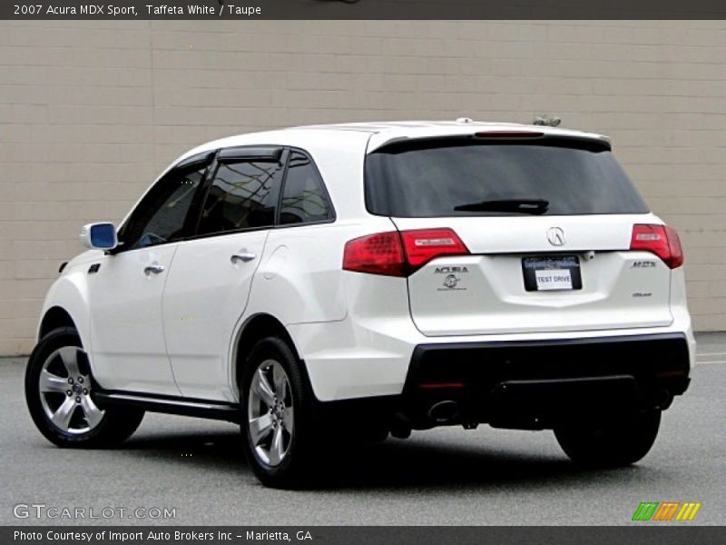 Taffeta White / Taupe 2007 Acura MDX Sport