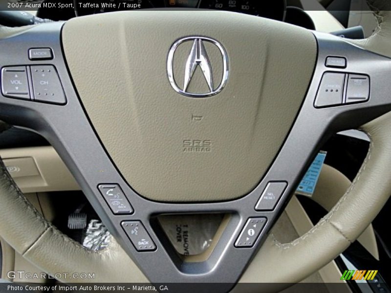 Taffeta White / Taupe 2007 Acura MDX Sport