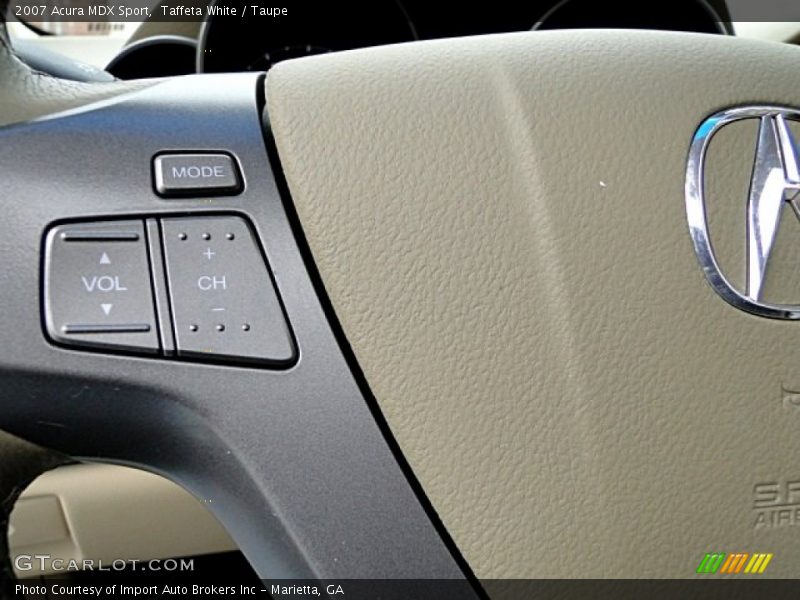 Taffeta White / Taupe 2007 Acura MDX Sport