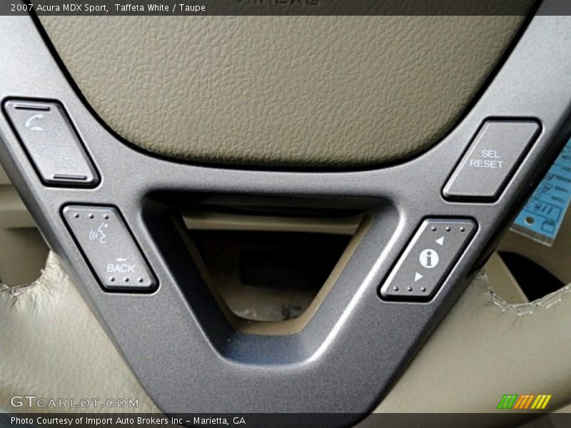 Taffeta White / Taupe 2007 Acura MDX Sport