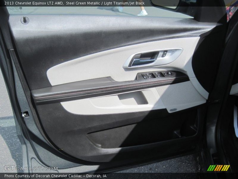 Steel Green Metallic / Light Titanium/Jet Black 2013 Chevrolet Equinox LTZ AWD