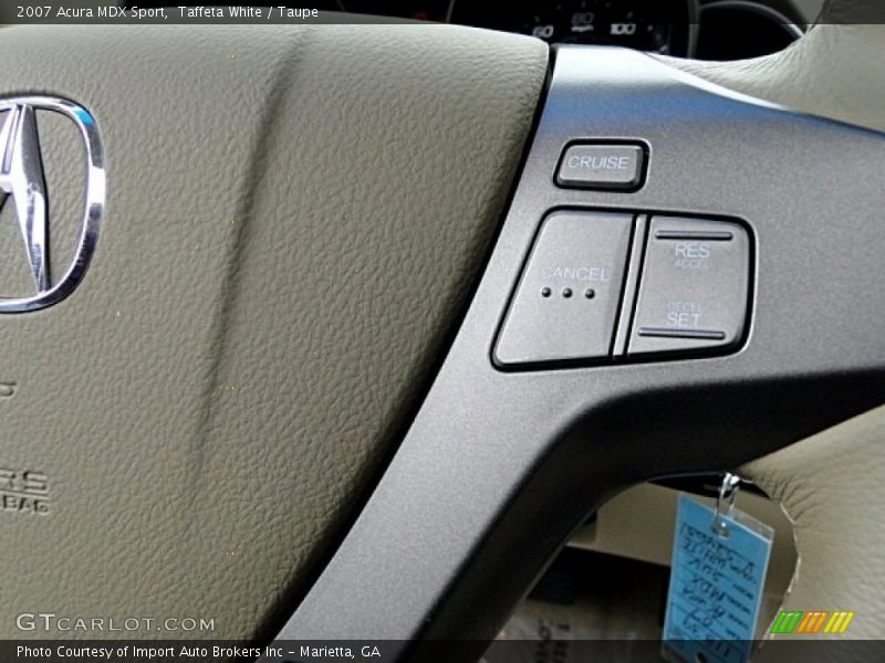 Taffeta White / Taupe 2007 Acura MDX Sport