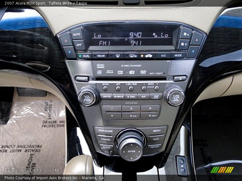 Taffeta White / Taupe 2007 Acura MDX Sport