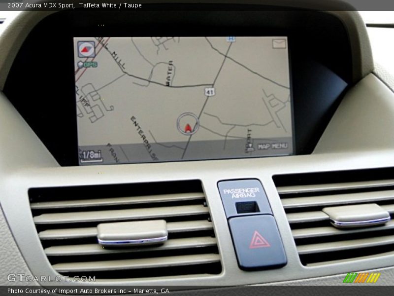 Taffeta White / Taupe 2007 Acura MDX Sport