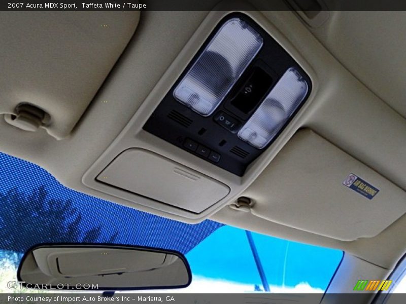 Taffeta White / Taupe 2007 Acura MDX Sport