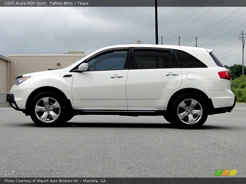 Taffeta White / Taupe 2007 Acura MDX Sport