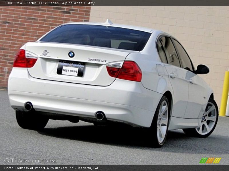 Alpine White / Gray 2008 BMW 3 Series 335xi Sedan