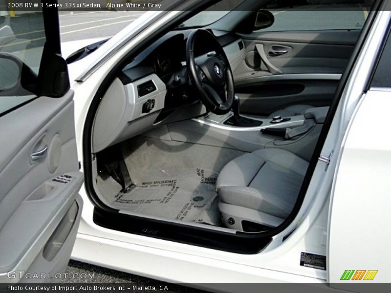 Alpine White / Gray 2008 BMW 3 Series 335xi Sedan