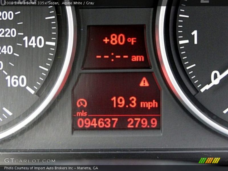 Alpine White / Gray 2008 BMW 3 Series 335xi Sedan
