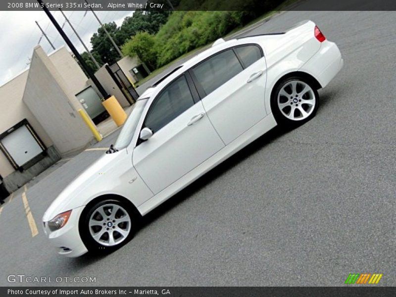 Alpine White / Gray 2008 BMW 3 Series 335xi Sedan