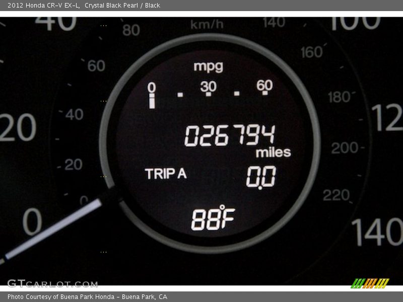 Crystal Black Pearl / Black 2012 Honda CR-V EX-L