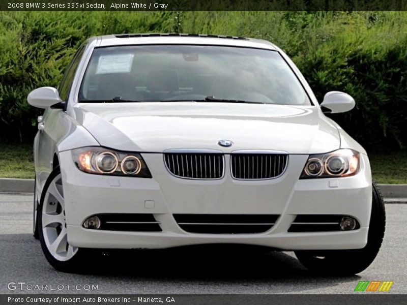 Alpine White / Gray 2008 BMW 3 Series 335xi Sedan