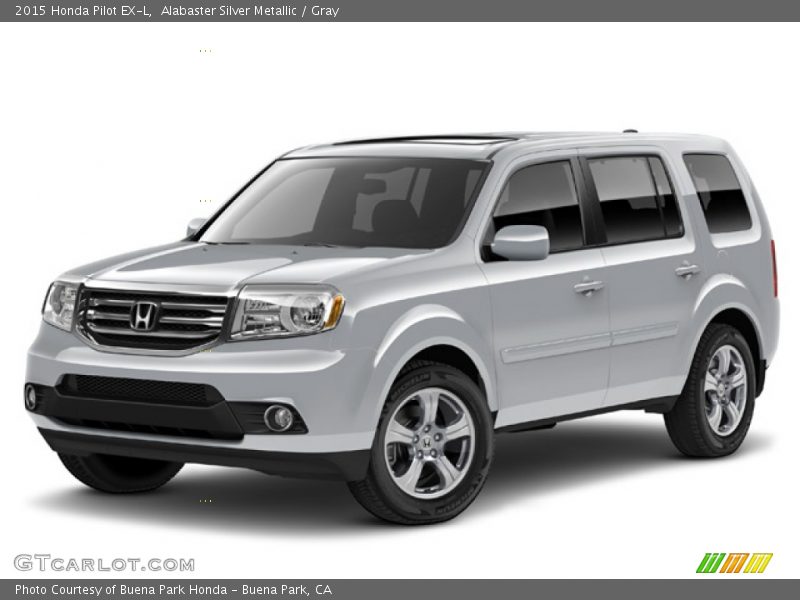 Alabaster Silver Metallic / Gray 2015 Honda Pilot EX-L