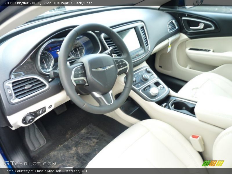 Vivid Blue Pearl / Black/Linen 2015 Chrysler 200 C