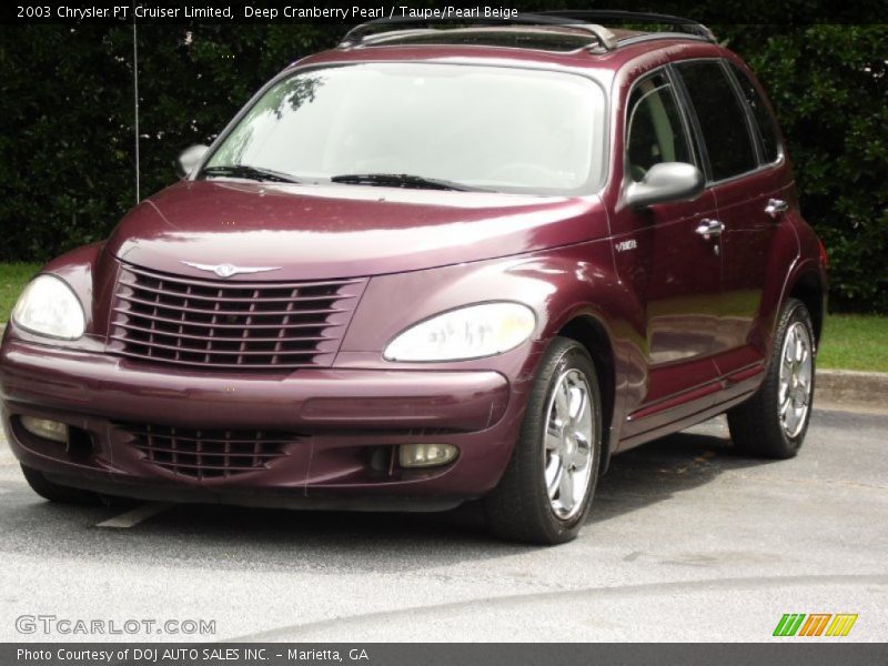Deep Cranberry Pearl / Taupe/Pearl Beige 2003 Chrysler PT Cruiser Limited