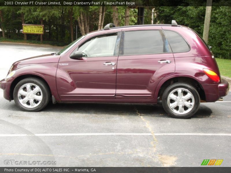 Deep Cranberry Pearl / Taupe/Pearl Beige 2003 Chrysler PT Cruiser Limited