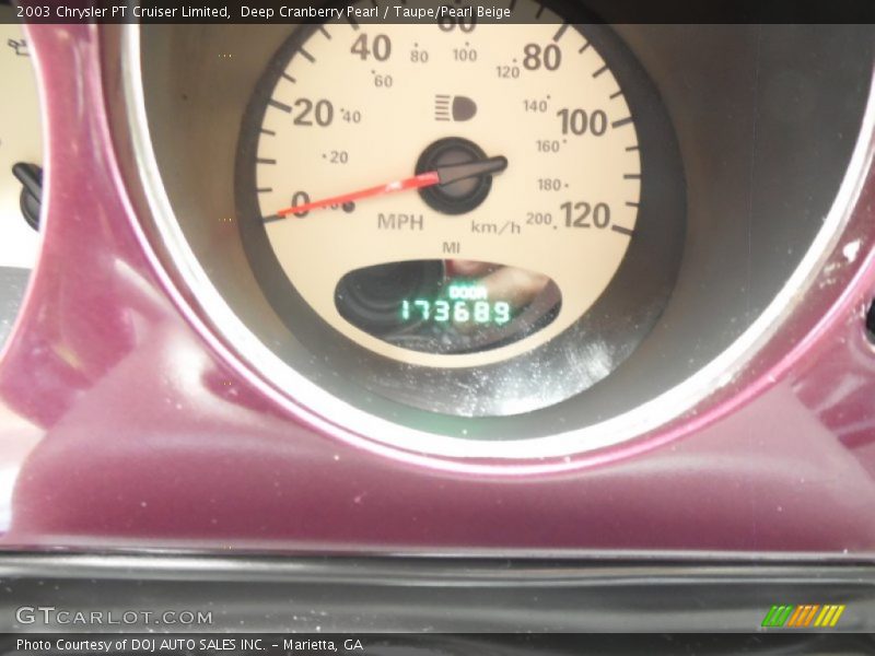 Deep Cranberry Pearl / Taupe/Pearl Beige 2003 Chrysler PT Cruiser Limited