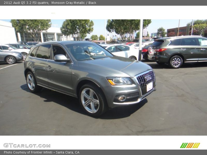 Monsoon Gray Metallic / Black 2012 Audi Q5 3.2 FSI quattro