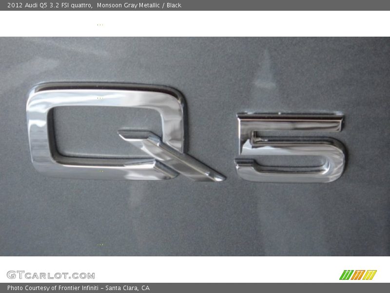 Monsoon Gray Metallic / Black 2012 Audi Q5 3.2 FSI quattro