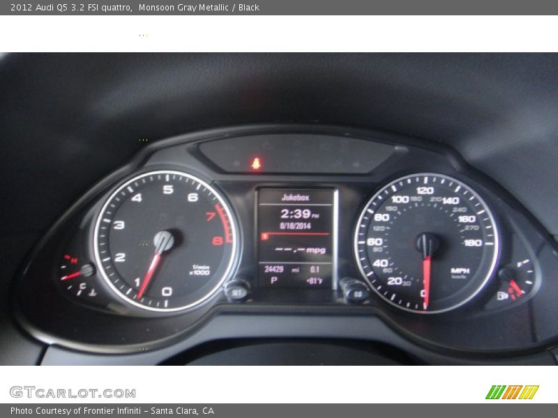 Monsoon Gray Metallic / Black 2012 Audi Q5 3.2 FSI quattro