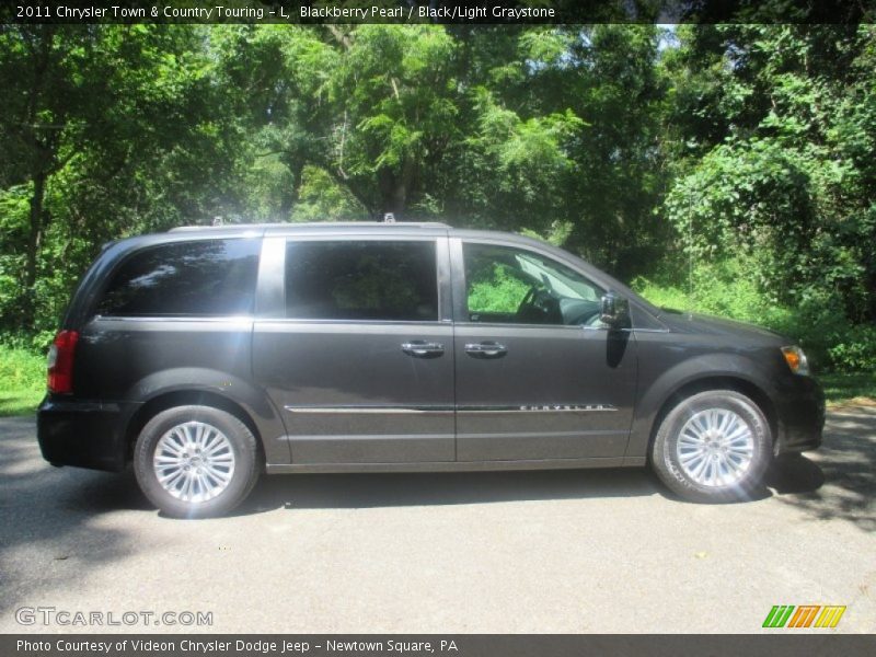 Blackberry Pearl / Black/Light Graystone 2011 Chrysler Town & Country Touring - L