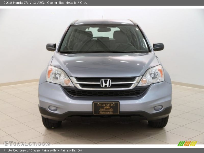 Glacier Blue Metallic / Gray 2010 Honda CR-V LX AWD