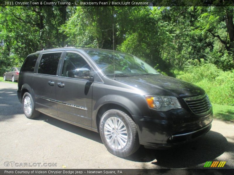 Blackberry Pearl / Black/Light Graystone 2011 Chrysler Town & Country Touring - L