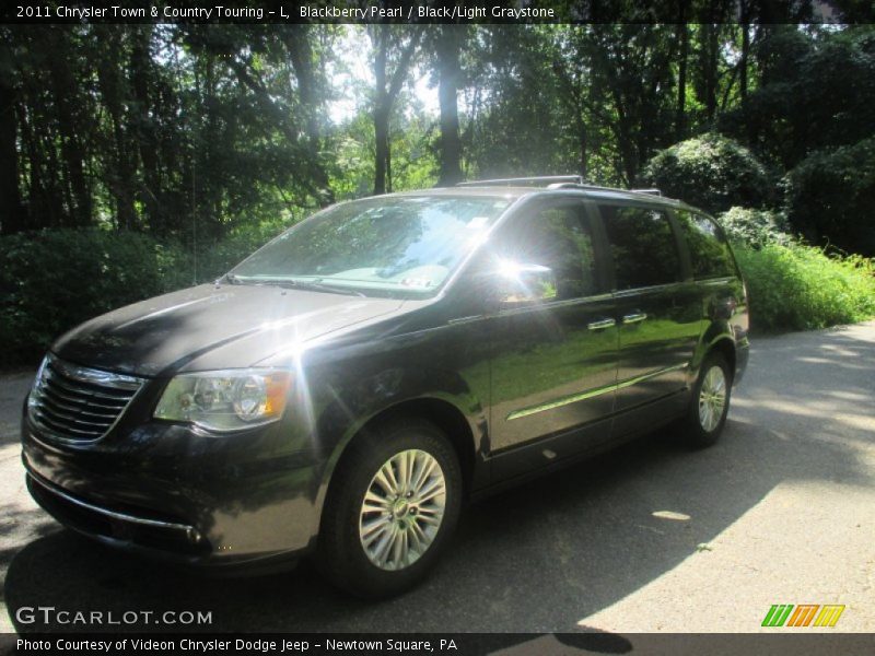 Blackberry Pearl / Black/Light Graystone 2011 Chrysler Town & Country Touring - L