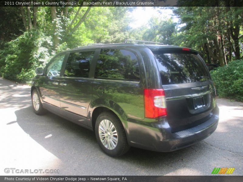 Blackberry Pearl / Black/Light Graystone 2011 Chrysler Town & Country Touring - L