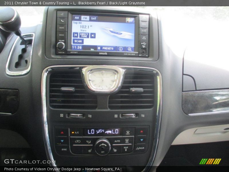 Blackberry Pearl / Black/Light Graystone 2011 Chrysler Town & Country Touring - L