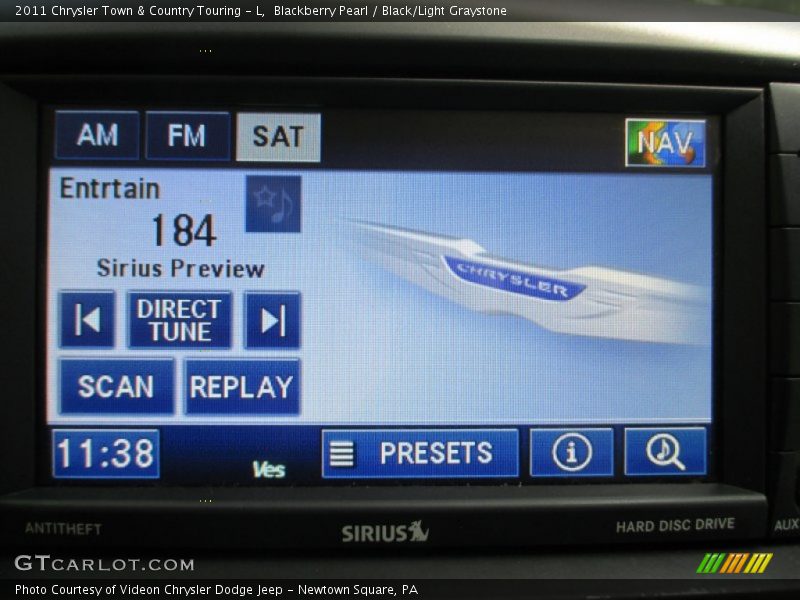 Blackberry Pearl / Black/Light Graystone 2011 Chrysler Town & Country Touring - L