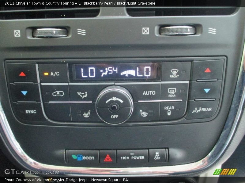 Blackberry Pearl / Black/Light Graystone 2011 Chrysler Town & Country Touring - L
