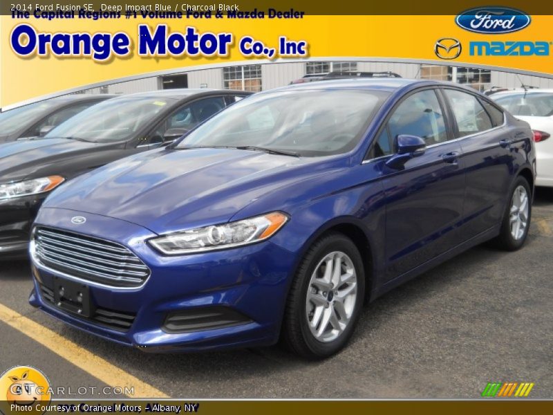 Deep Impact Blue / Charcoal Black 2014 Ford Fusion SE